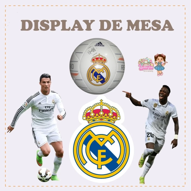 Kit Festa Só Um Bolinho REAL MADRI - Decoração de Festa