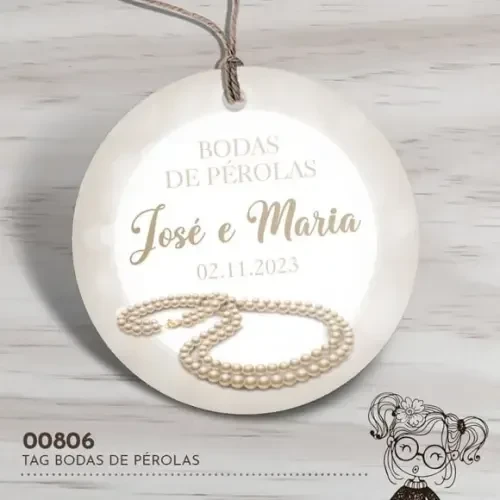 Tag Redonda Bodas de Pérola - 00806