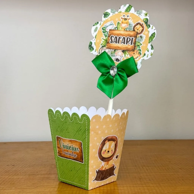 PEGUE E MONTE - Centro de Mesa SAFARI - Decoração de Festa | Lembrancinhas | Aniversário | Personalizados
