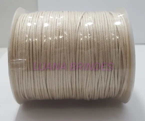 Rolo de Fio encerado na cor creme - 100 metros