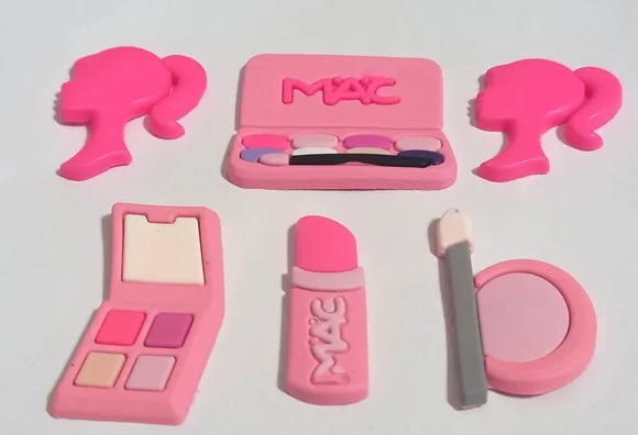 Apliques Barbiecore Kit Emborrachados Variados - 6 Unidades