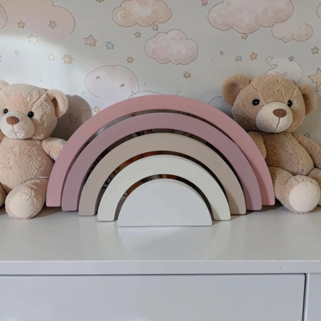Arco iris de mdf decorativo/ Enfeite de festa, decoração pra quarto de bebe.