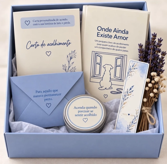 Caixa de Acolhimento Luto Pet Personalizada | Presente para Perda de Pet