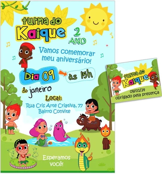 Convite Digital C/tag Turma do Folclore