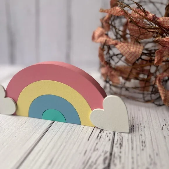 Arco Íris de Mesa Decoração Bebê - Chuva de Amor