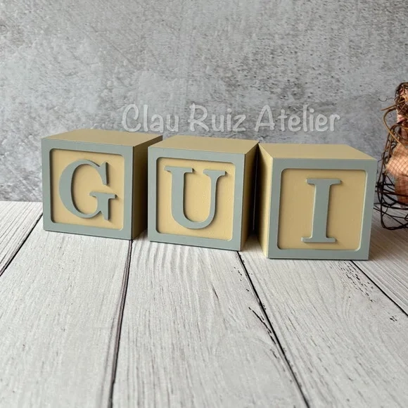 Nomes com Moldura 8x8cm Ts Decoração de Bebê