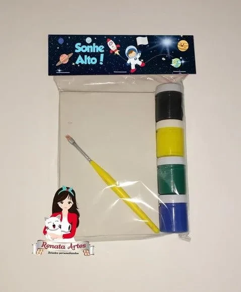 Kit Pintura Personalizado Tema Astronauta
