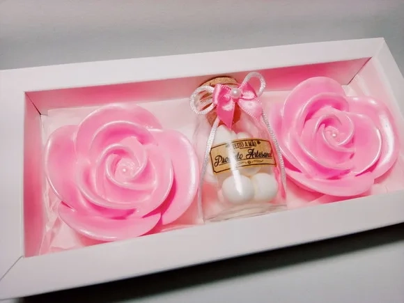 Kit Presente de Aniversário, Pote de Pérolas com Sabonetes