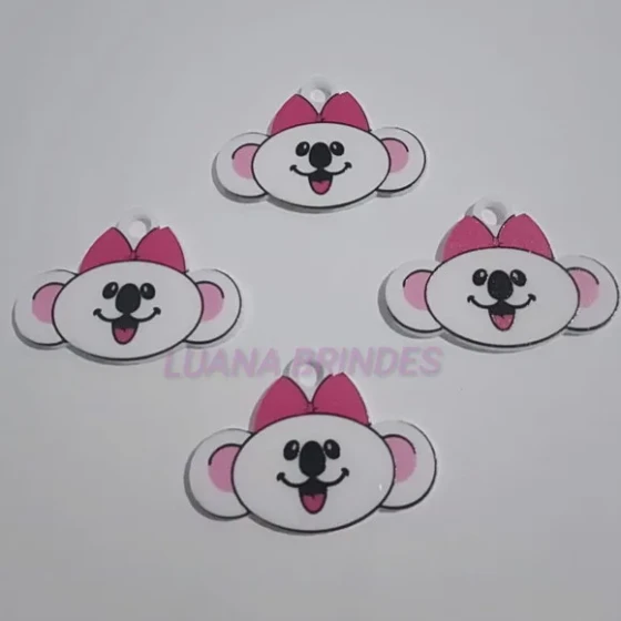 Pingente Lilica de Acrílico Uv Personagem Pct c/ 6 Unidades