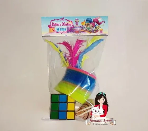 Kit Brinquedos Retrô Personalizado Tema Shimmer e Shine