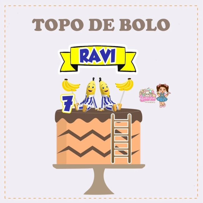 Kit Festa Só Um Bolinho BANANA DE PIJAMAS - Decoração de Festa