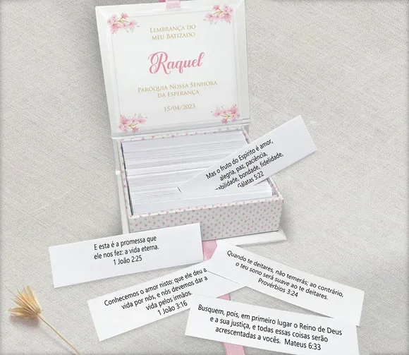 Caixinha Promessas com Foto Batizado / Eucaristia
