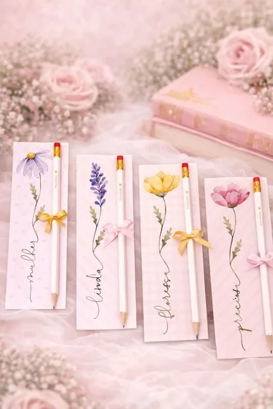 Card com Lápis Dia da Mulher