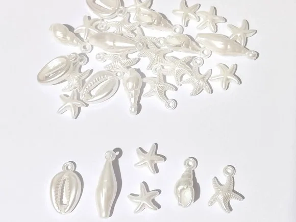 Pingente Fundo do Mar Perolado Abs Pacote com 30 Unidades