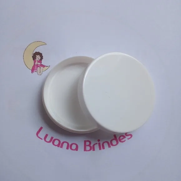 Latinha Branca de Plástico 5,5cm Pacote com 10 Unidades