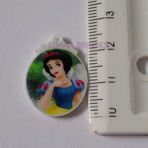 Kit Branca de Neve Aplique e Pingente de Acrílico 3 Kits