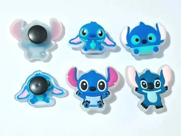 Pins de Crocs Stitch Florescente Pacote com 4 Unidades