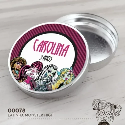 Latinha Adesivada Monster High - 00078