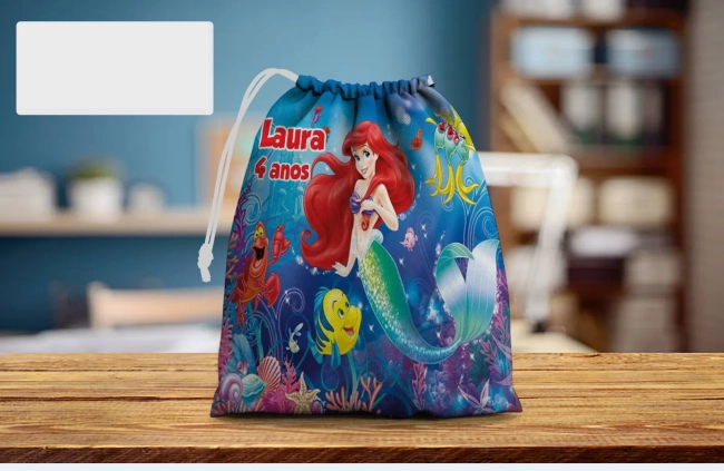 Saquinho Supresa para lembrancinhas Sereia Ariel