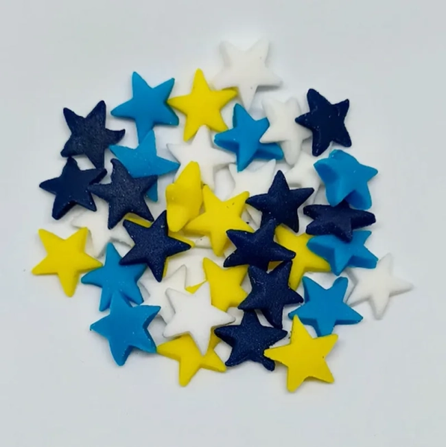 50 Mini Estrelas de açúcar para decorar doces e chocolates