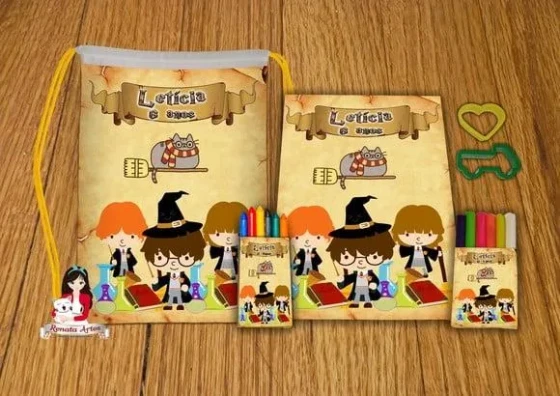 Kit Passatempo Personalizado na Mochila Harry Potter