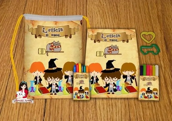 Kit Passatempo Personalizado na Mochila Harry Potter