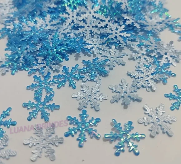 Mini Flocos de Neve - 15mm - Pct com 50 Unidades