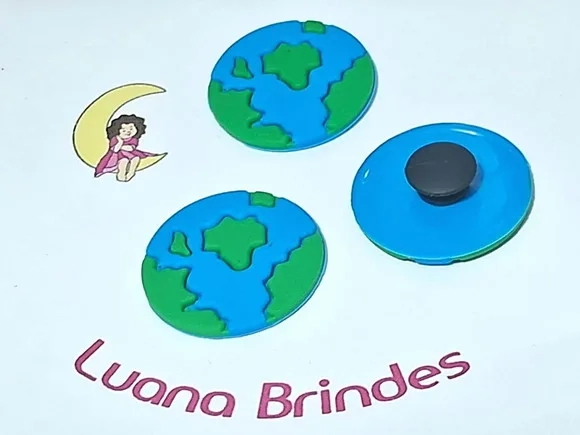 Pins de Crocs Planeta Emborrachado Pacote com 6 Unidades