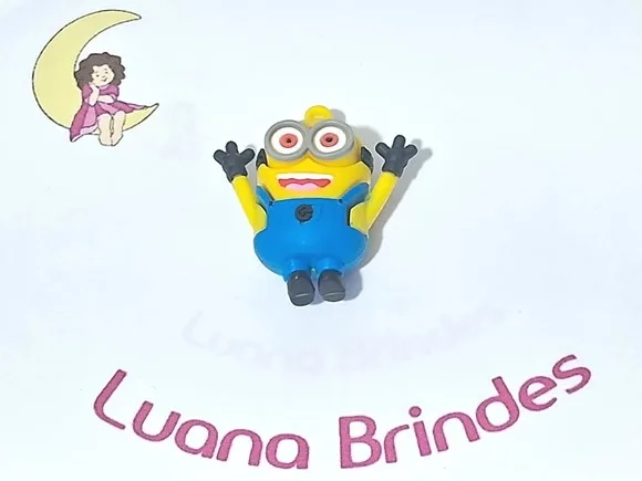 Pingente Minions 3d Emborrachado Pacote com 2 Unidades
