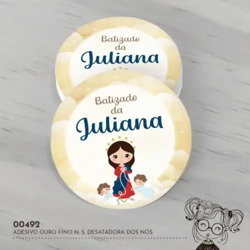 Adesivo Água Ouro Fino N. S. Desatadora dos Nós - 00492