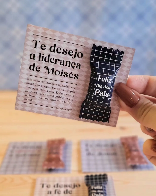 Balinhas com Card Dia dos Pais Cristão