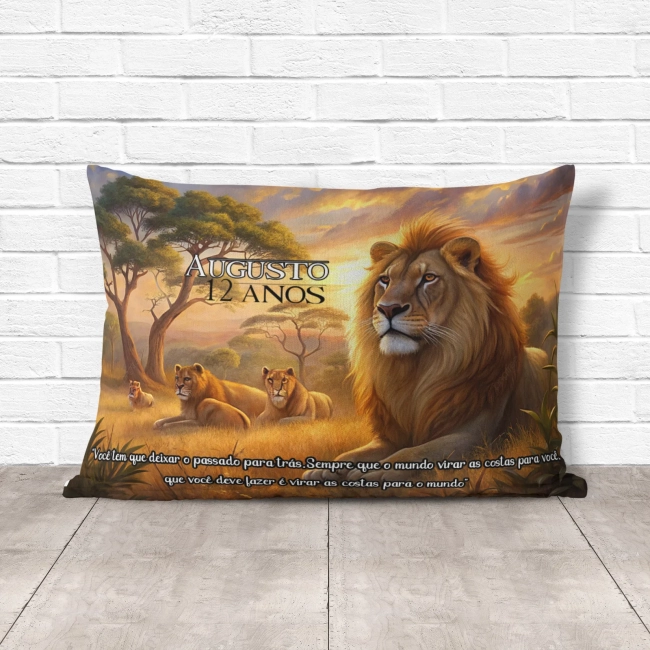 Almofada Personalizada lembrancinhas Rei Leão da Selva