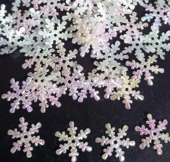 Mini Flocos de Neve Branco- 15mm - Pacotes com 50 Unidades