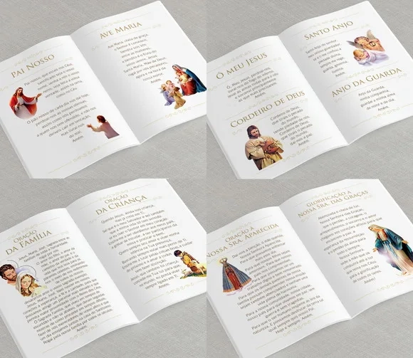 Livro De Orações Com Fotos Do Bebê Para Lembrança