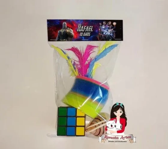 Kit Brinquedos Retrô Tema Vingadores Ultimato