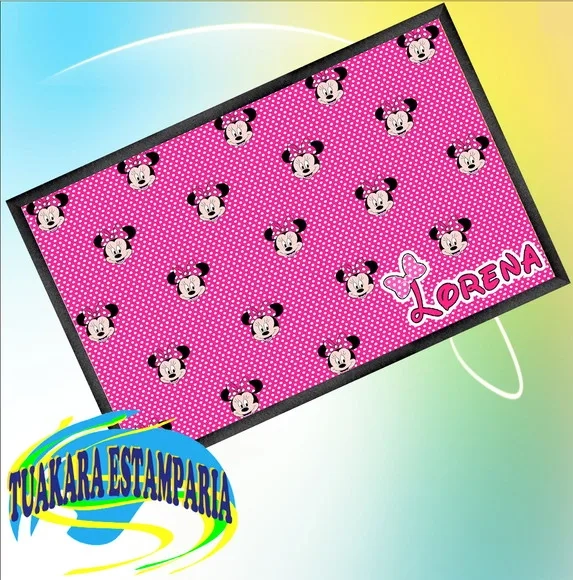 Jogo Americano Infantil Personalizado Minnie - Kit c/ 2 Unid