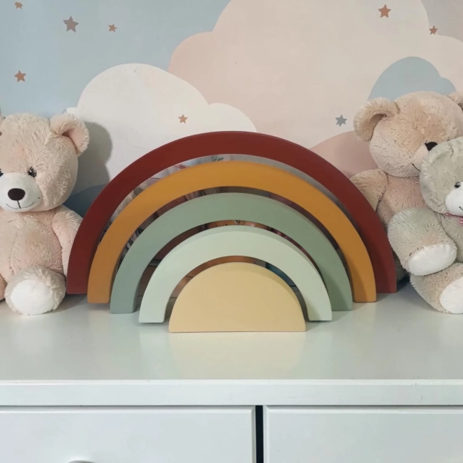 Arco iris de mdf decorativo/ Enfeite de festa, decoração pra quarto de bebe.