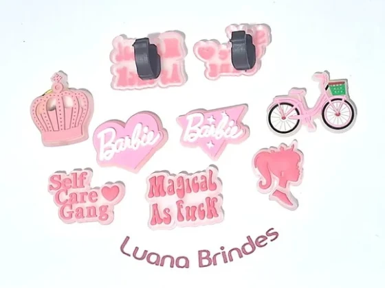 Barbie Fluorescente C/adaptador para Tênis 7 Unidades