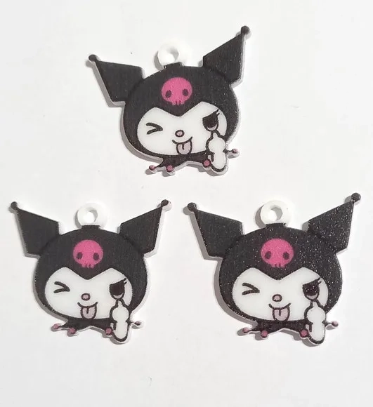 Pingente Kuromi em Acrílico U.v - 6 Unidades