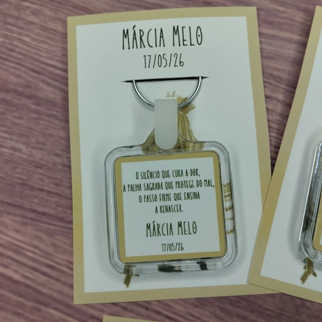 50 Unidades - Chaveiro Orixá Obaluaê/Omulú Personalizado Lembrancinhas