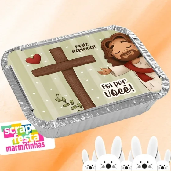 Marmitinhas Personalizadas Festa Páscoa Jesus Vive