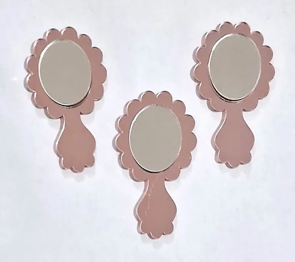 Espelho Princesa Acrílico 5,5cm Variados -6 Unidades