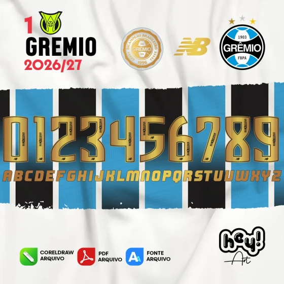 Fonte Vetor Grêmio 2026/27 Home