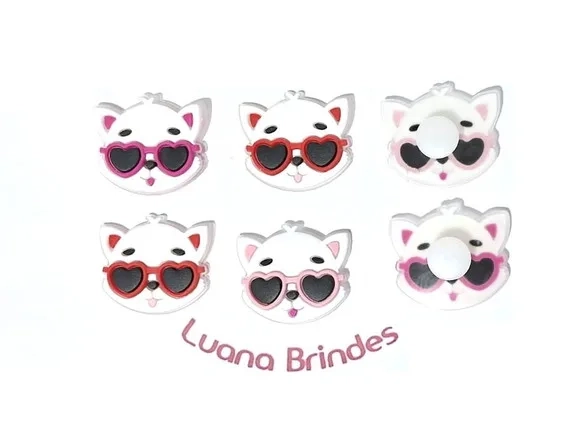 Aplique para Sandalia Gatinha de Oculos 6 Unidades