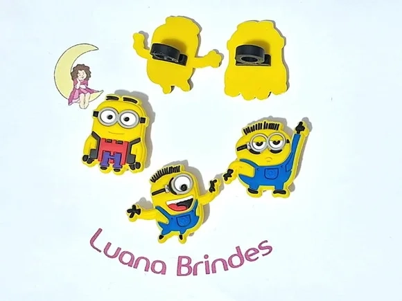 Ponteira P/lápis Minions Emborrachado Pacote com 6 Unidades