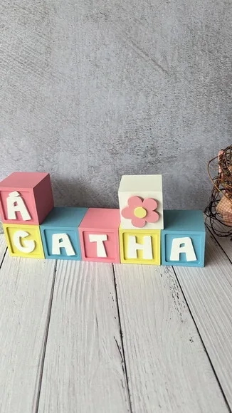 Candy Colors - Cubos 6x6 Decoração Bebê - Cubos Ts