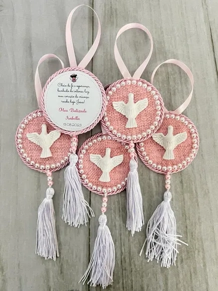 Lembrancinha Batizado Mandala Pingente Espirito Santo
