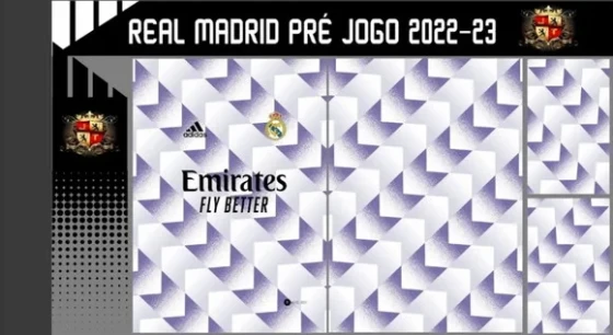 Vetores Camisa Real Madrid Pré Jogo 2022-23