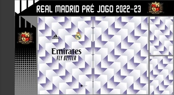 Vetores Camisa Real Madrid Pré Jogo 2022-23