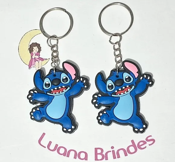 Chaveiro Stitch 5cm Emborrachado Pacotes com 5 Unidades
